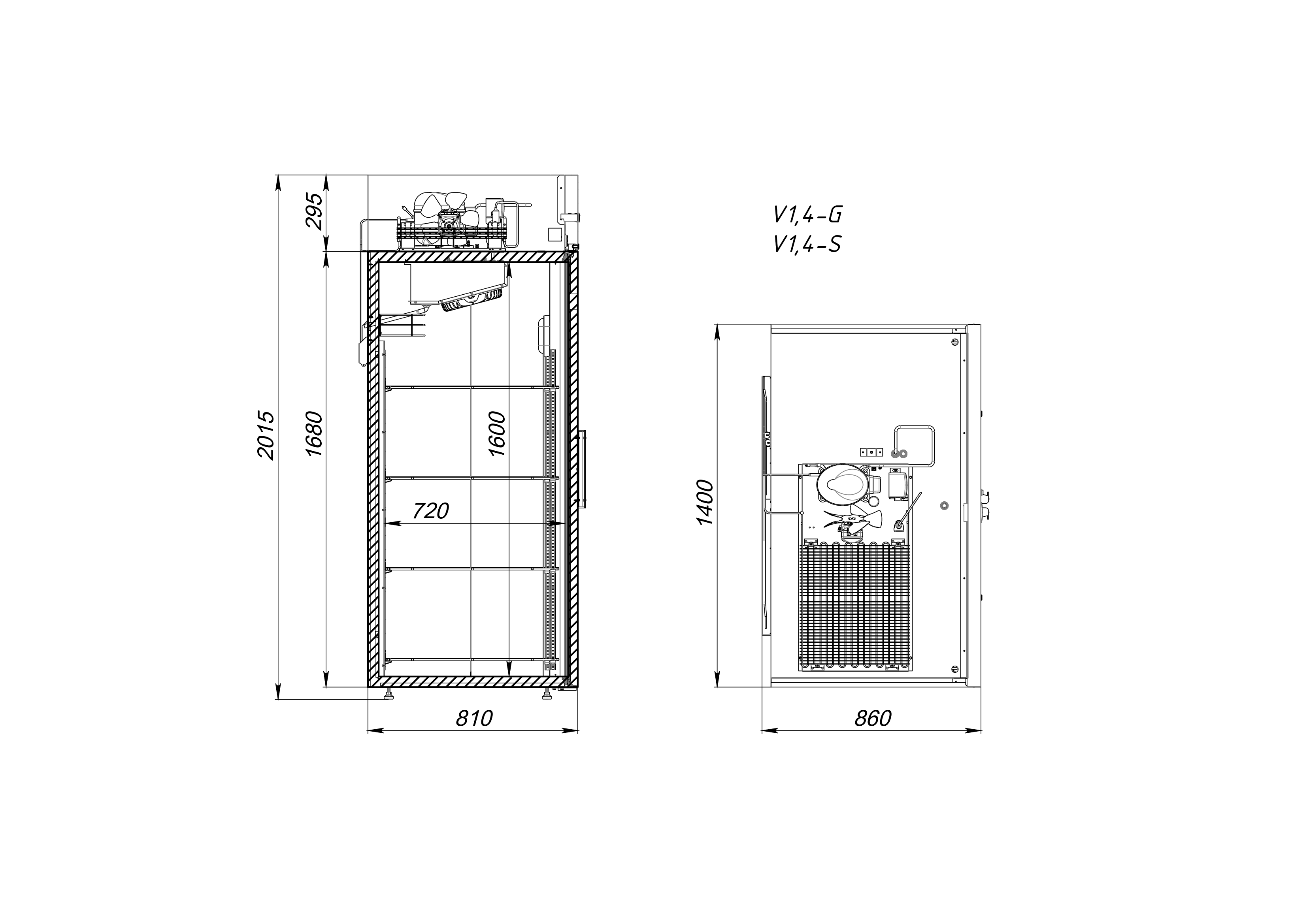 Шкаф холодильный Аркто V1.4-S