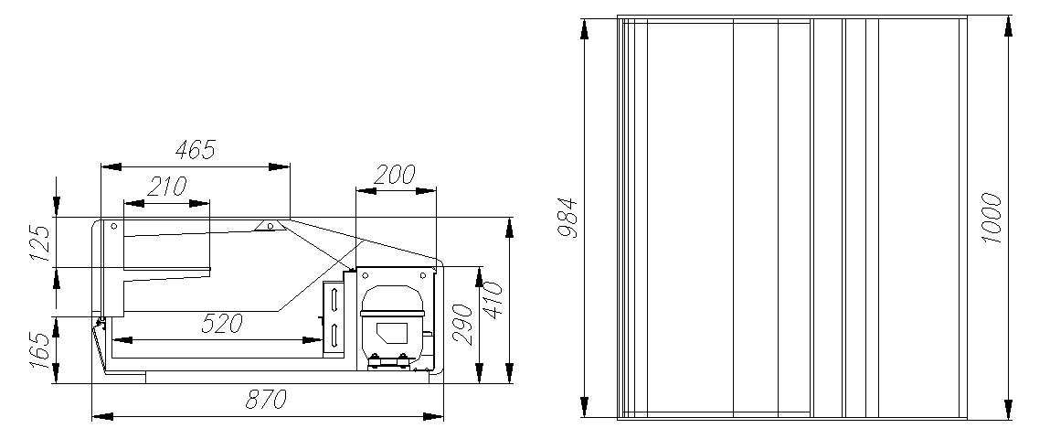 Настольная витрина Полюс AC87 SM 1,0-1 (ВХС-1,0 Cube Арго XL ТЕХНО)