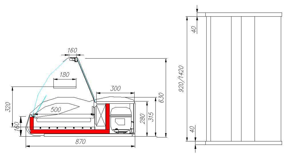 Настольная витрина Полюс A87 SV 1,5-1 0011-3020, 0012-1036 (ВХСн-1,5 Арго)