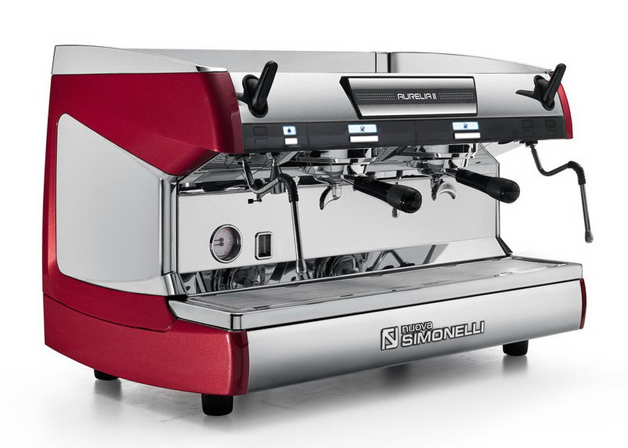 Профессиональная кофемашина Nuova Simonelli Aurelia II 2Gr S 220V red+LED (Высокая группа)