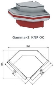 Прилавок кассовый Cryspi Gamma-2 ОС КНП угол внешний