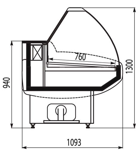 Холодильная витрина Gamma-2 М 1800 (вынос. холод)