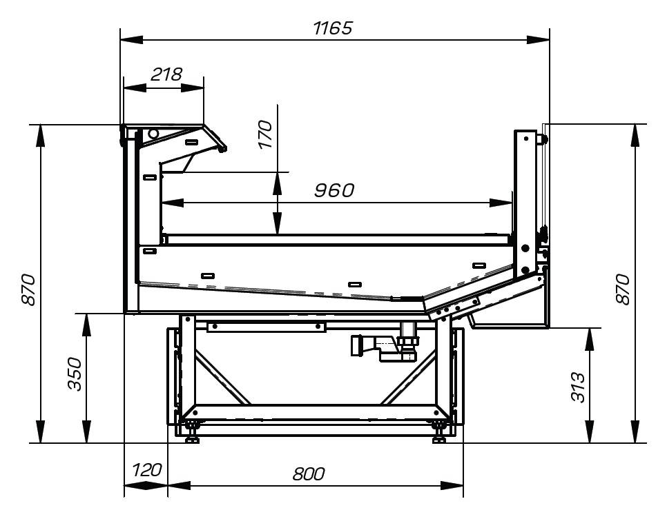 Холодильная витрина Italfrigo Veneto Quadro Self 3750 Д (вынос. холод)