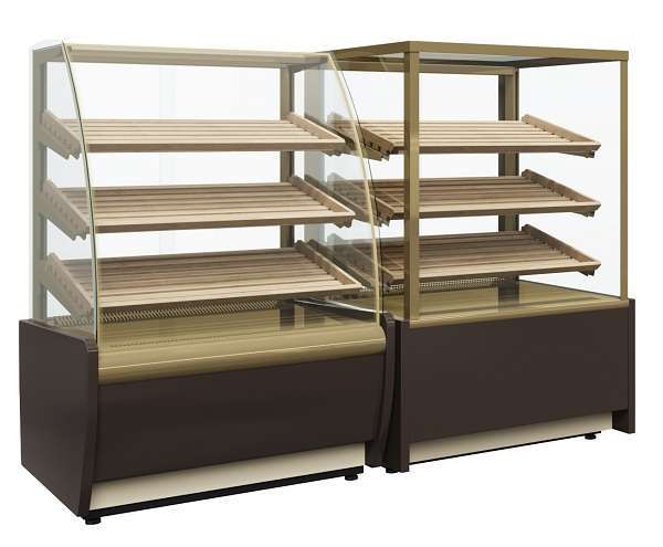 Витрина хлебная Carboma KC70 N 0,9-1 LIGHT Bread 0102-0109 (со стеклом)