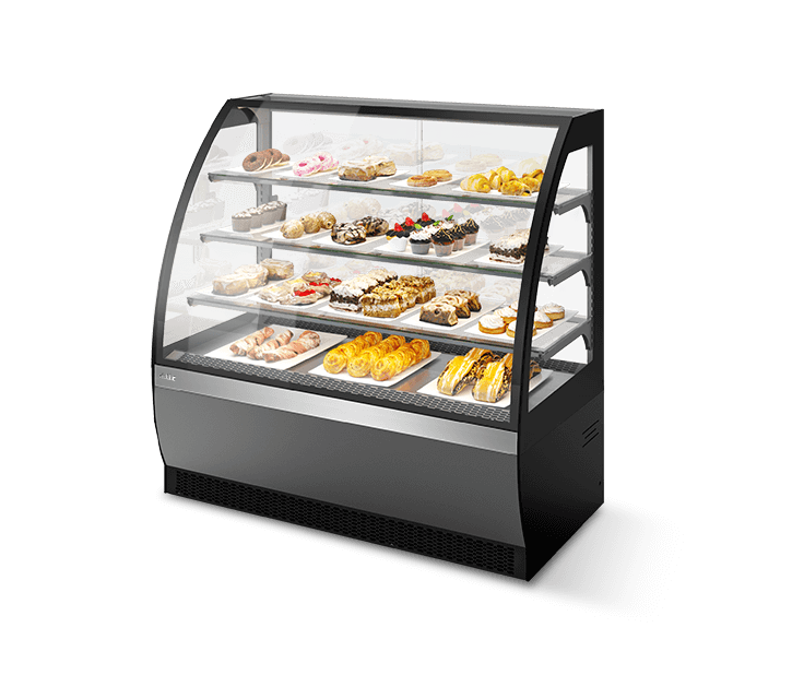 Витрина кондитерская Chilz VETE LUX 130 серый матовый шлифованная нержавейка