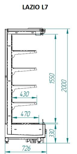 Холодильная горка Italfrigo Lazio L7 3750 Д
