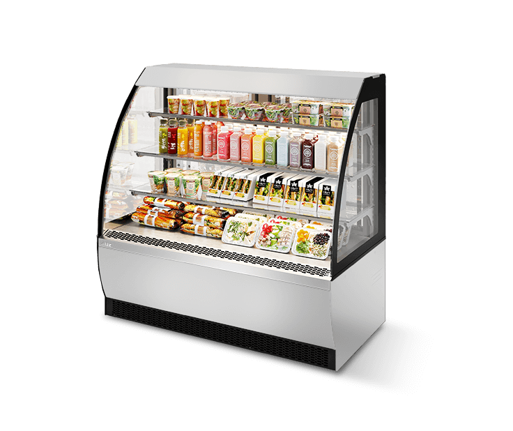 Витрина кондитерская Chilz VETE OFT 130 белый глянец шлифованная нержавейка