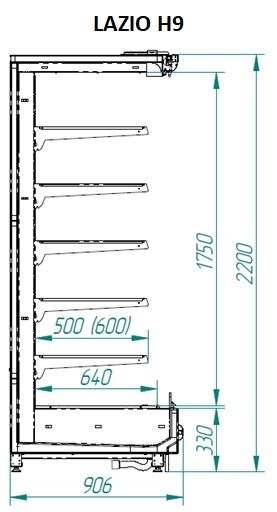 Холодильная горка Italfrigo Lazio H9 3750 Д