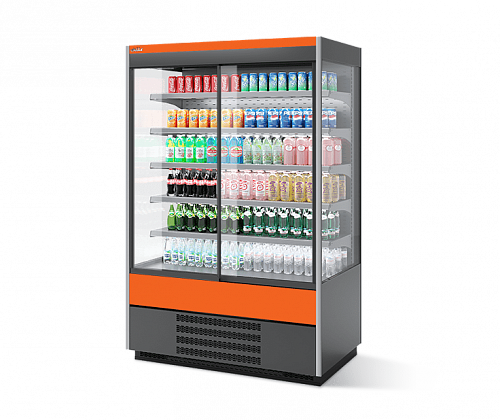 Холодильная горка Chilz Berg 125 двери-купе оранжевый