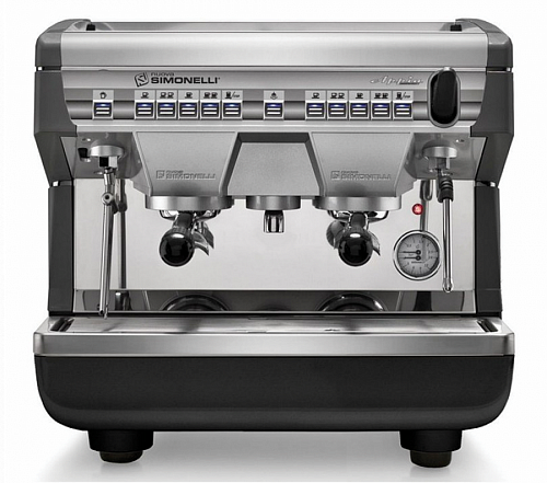 Профессиональная кофемашина Nuova Simonelli Appia II Compact 2Gr V 220V black+economizer (Высокая группа)