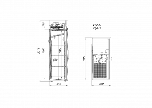 Шкаф холодильный Аркто V1.0-G